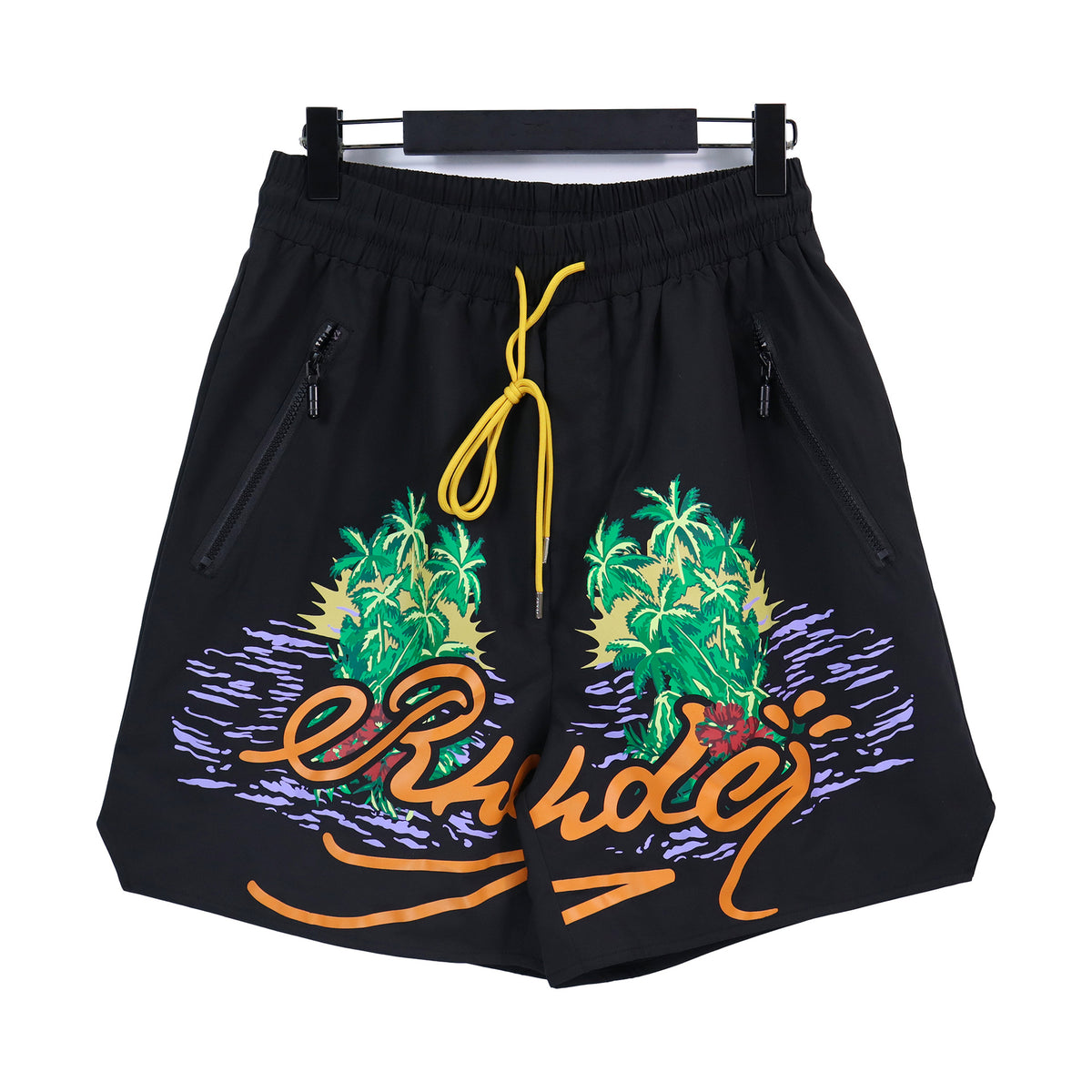 RHUDE coconut letter print casual shorts