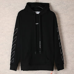 OFF WHITE Embroidered Arrow Pattern Hoodies