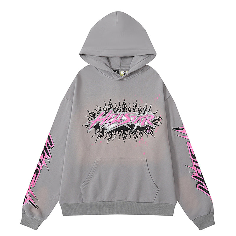 Hellstar Sport Hoodie Grey pink