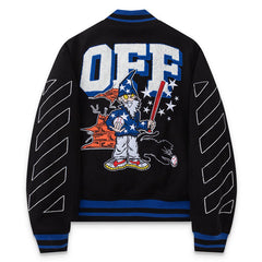 Off White Logo Embroidered Jacket