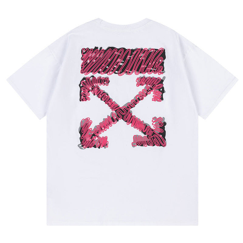 Off White Arrow Pattern Printed T-Shirt