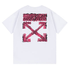 Off White Arrow Pattern Printed T-Shirt