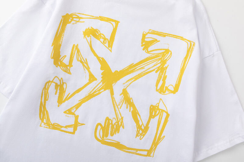 Off White Arrow Pattern Printed T-Shirt