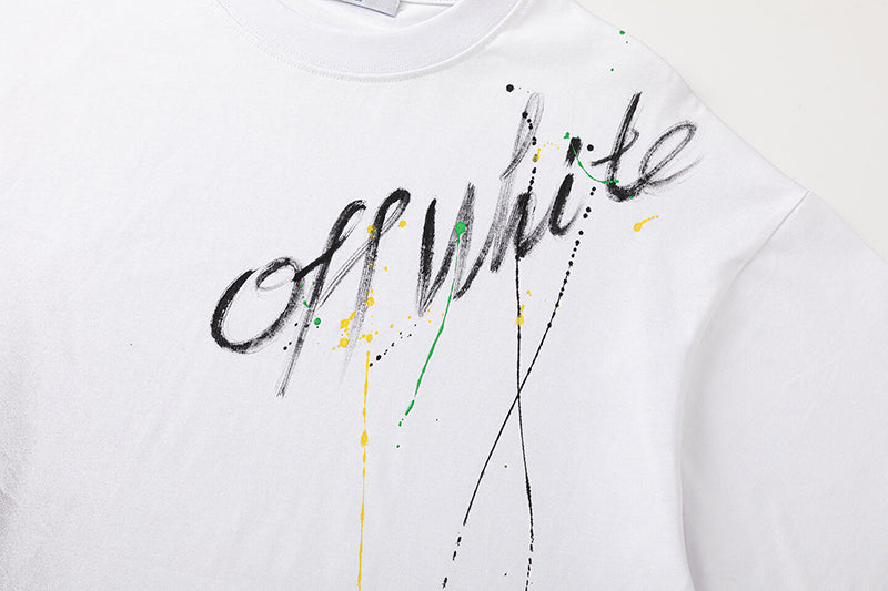 Off White Arrow Pattern Printed T-Shirt