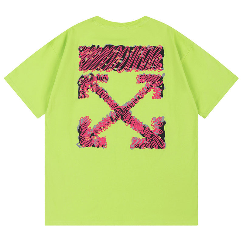 Off White Arrow Pattern Printed T-Shirt