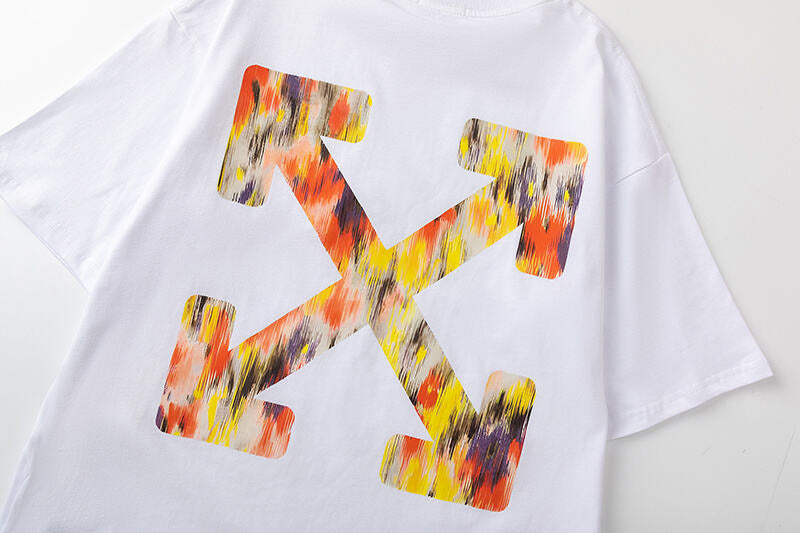 Off White Arrow Pattern Printed T-Shirt