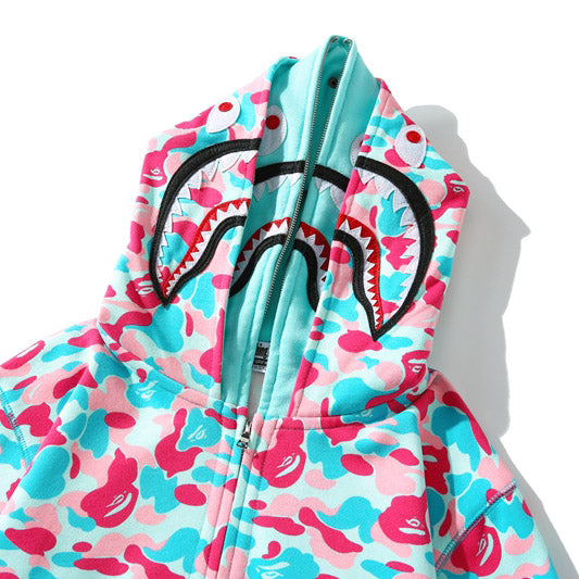 Bape miami 4th anniversary shark full zip double hoodie