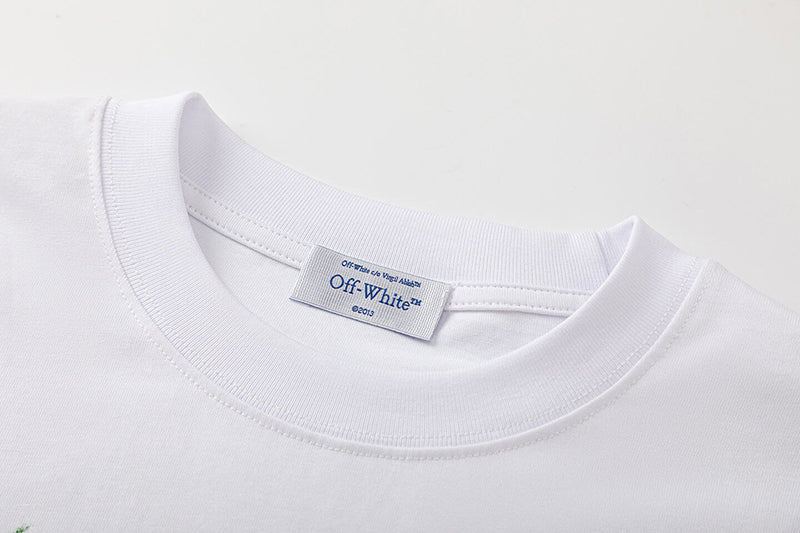 Off White Arrow Pattern Printed T-Shirt