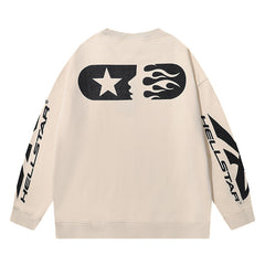 Hellstar Studios Sports Crewneck Sweatshirt Apricot