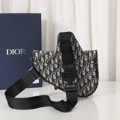 DIOR SADDLE BAG Beige and Black Dior Oblique Jacquard