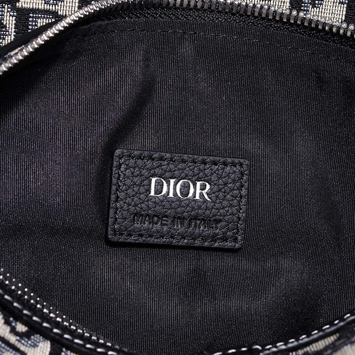 DIOR SADDLE BAG Beige and Black Dior Oblique Jacquard