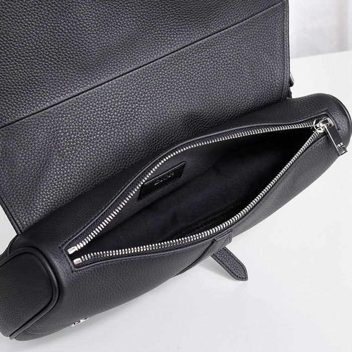 DIOR SADDLE BAG Black Grained Calfskin