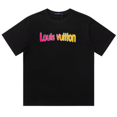 Louis Vuitton Letter Pattern Print T-Shirt Oversized