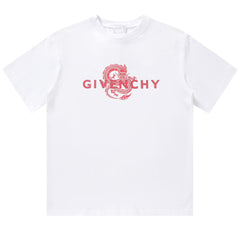 Givenchy Red Dragon Print T-Shirt Oversize