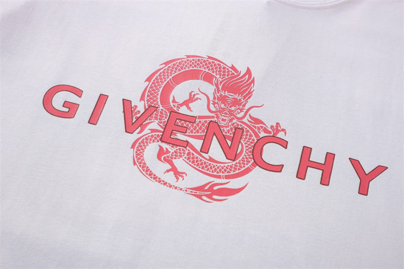 Givenchy Red Dragon Print T-Shirt Oversize