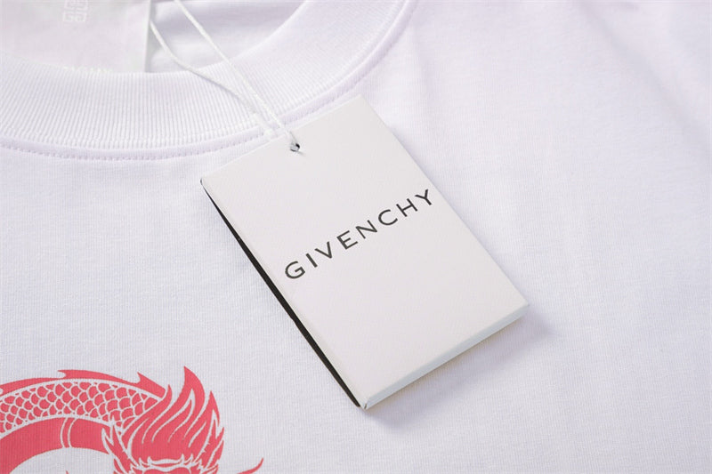 Givenchy Red Dragon Print T-Shirt Oversize