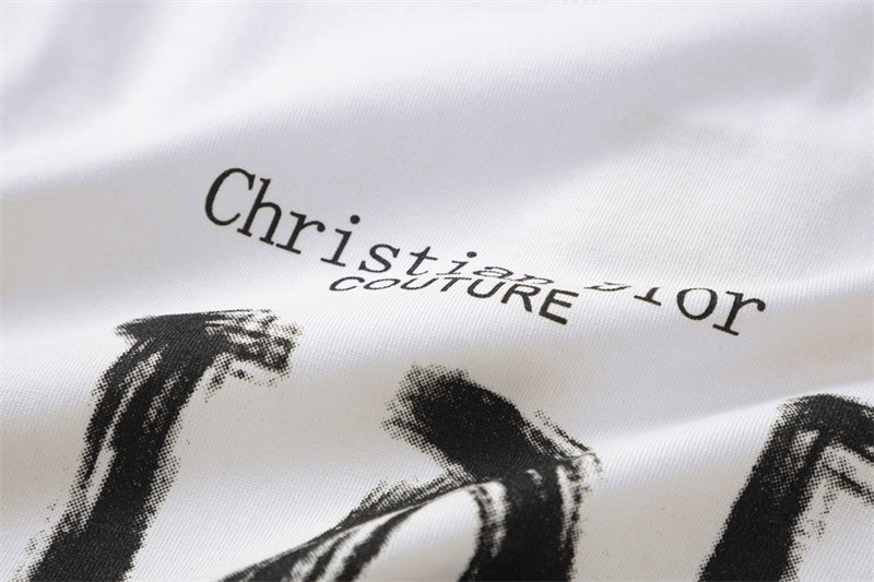 Dior Letter Print T-Shirt Oversize