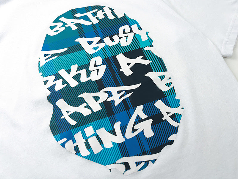 BAPE Stroke Camo By Bathing Big Ape Head T-Shirt