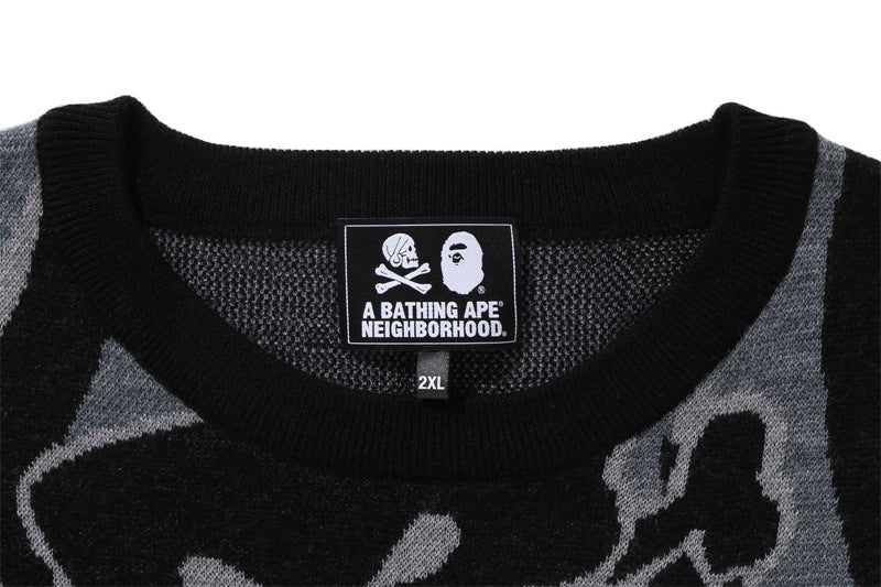 BAPE Neighbors Camo color blocking Sweater