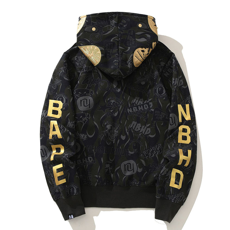 BAPE GOLD BAPE LETTER Hoodie