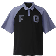 FEAR OF GOD Spliced FG patch embroidered POLO Shirt