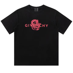 Givenchy Red Dragon Print T-Shirt Oversize