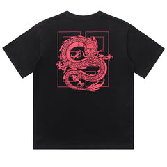 Givenchy Red Dragon Print T-Shirt Oversize