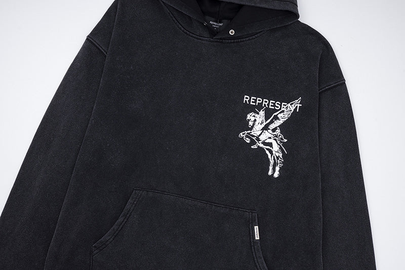 REPRESENT Mascot-print jersey Hoodie