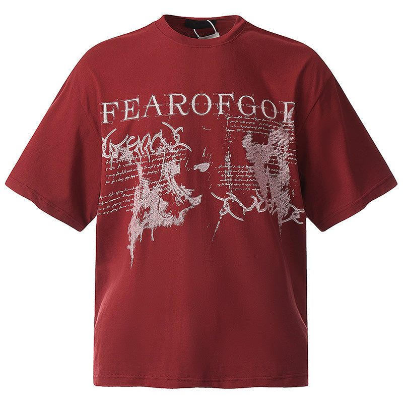 FEAR OF GOD Thorn barrage print T-Shirts