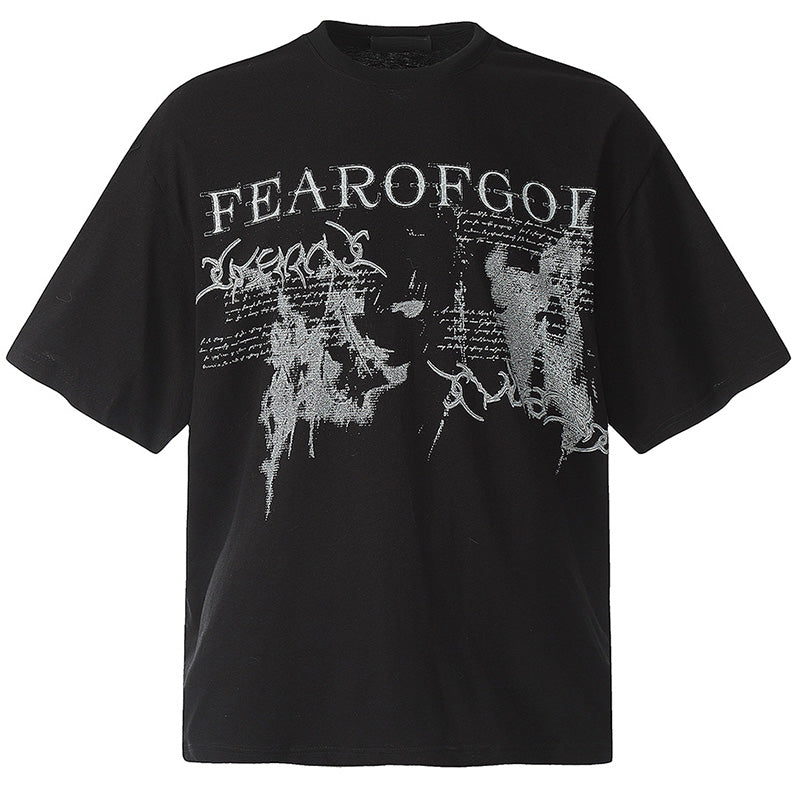 FEAR OF GOD Thorn barrage print T-Shirts