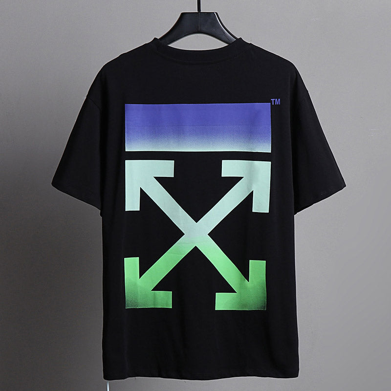 OFF WHITE Gradient cartoon arrow pattern T-Shirts