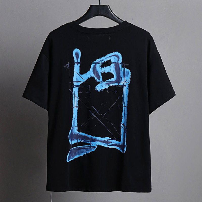 OFF WHITE Blue arrow pattern T-Shirts