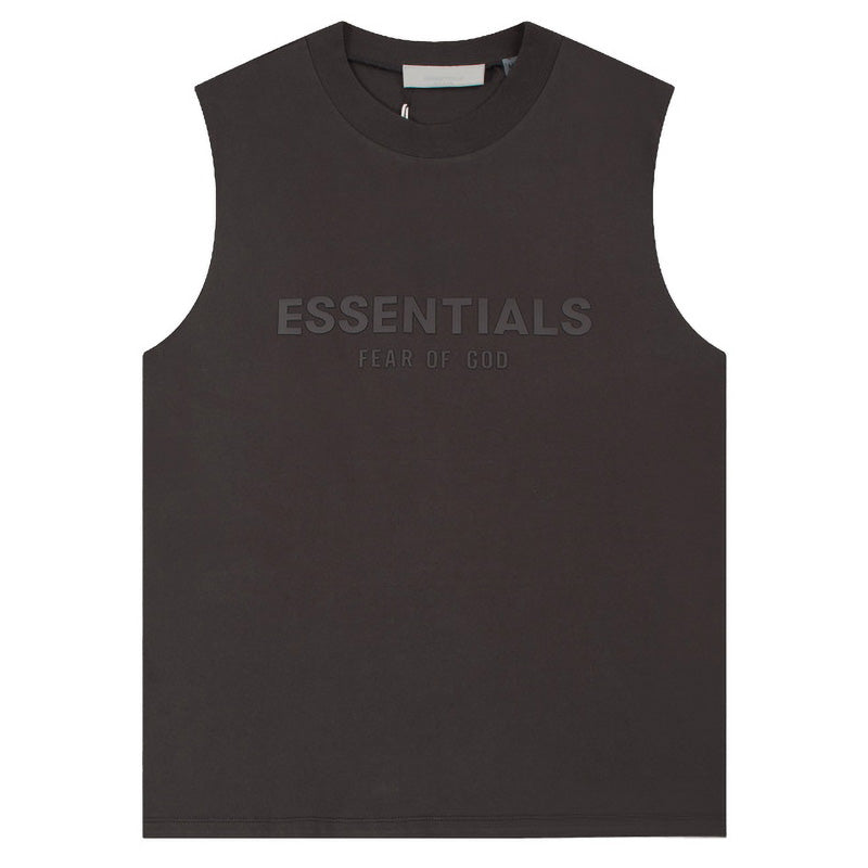 FEAR OF GOD Flocked logo letter print Sleeveless T-Shirts