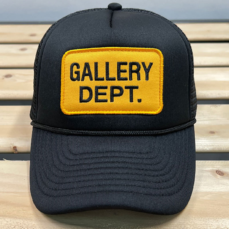 Gallery Dept Logo-Print Canvas and Mesh Trucker Cap