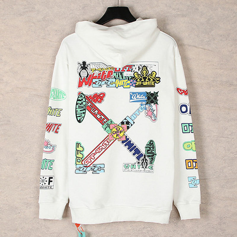 OFF-WHITE cartoon pattern arrow Hoodies