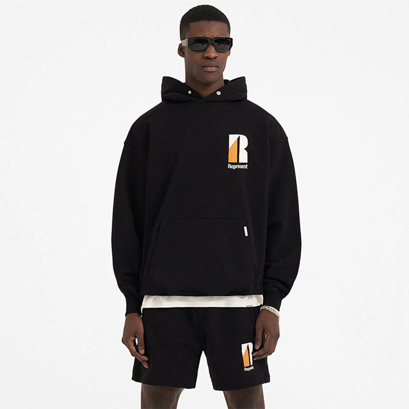 REPRESENT Minimalist letter print hoodies