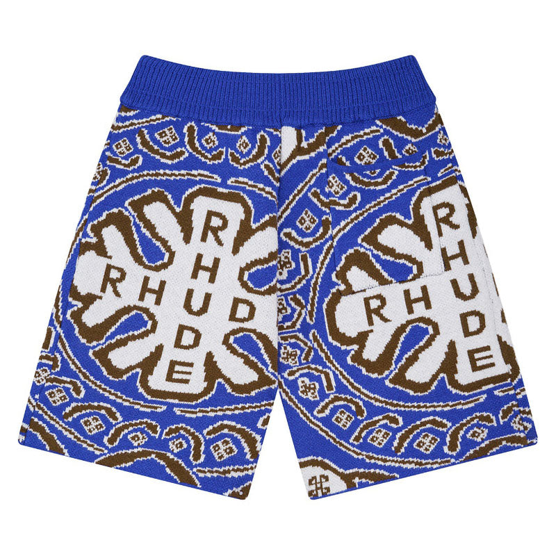 RHUDE Alphabet Totem Jacquard Knit Sweater Shorts