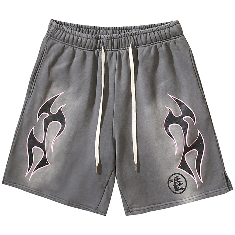 Hellstar Grey Flame Shorts